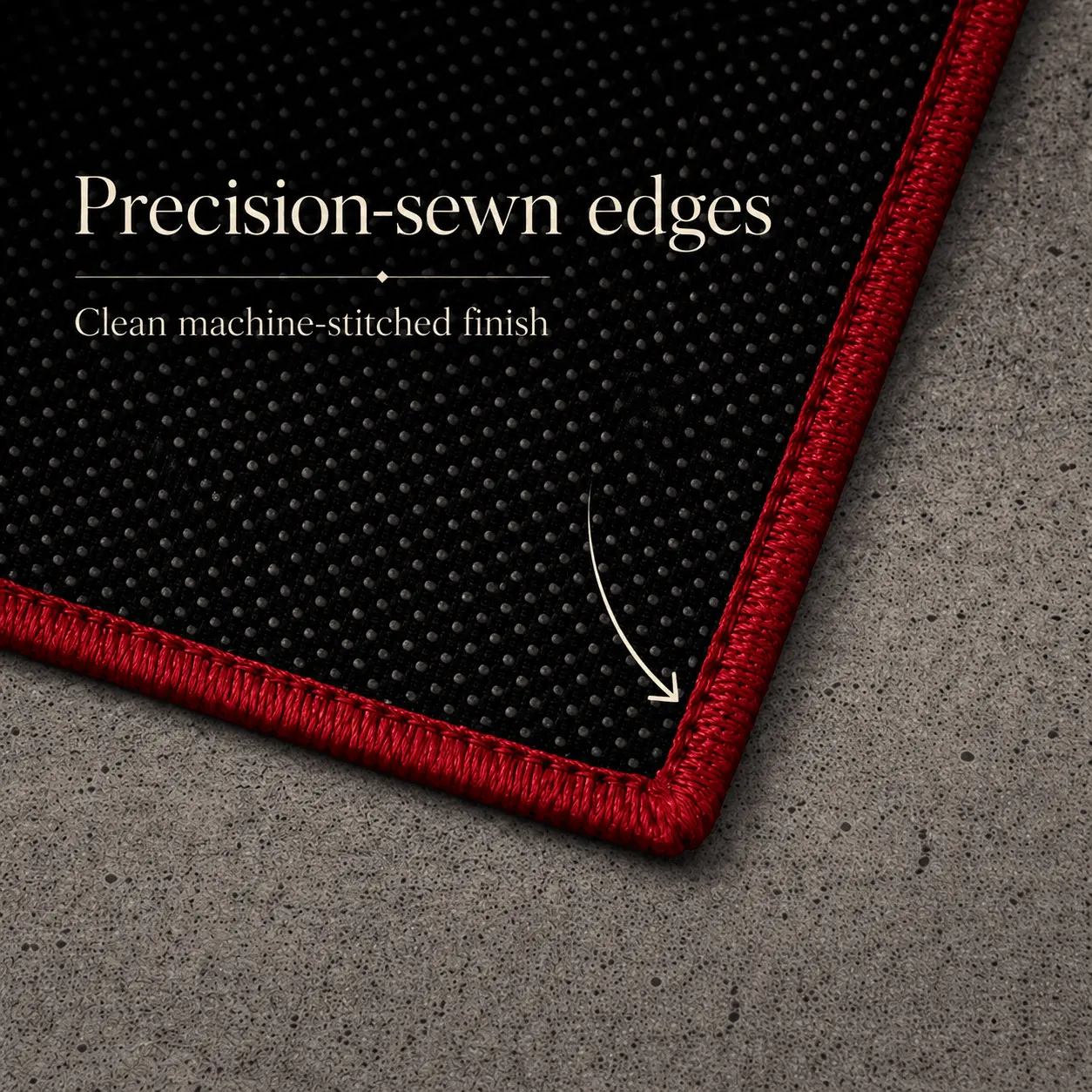 Precision-sewn edges